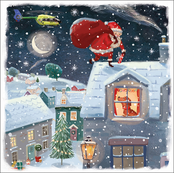 Christmas Cards - I Saw Santa, pack of 10