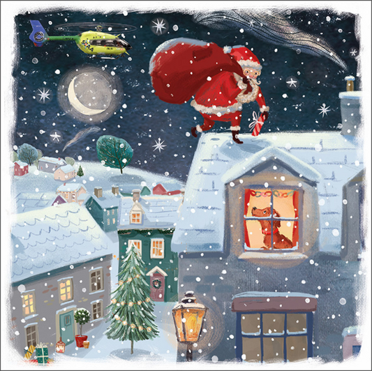 Christmas Cards - I Saw Santa, pack of 10